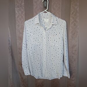 💎 Kate Spade Women's Top Floral 100% Silk Long Sleeve Blouse #0223